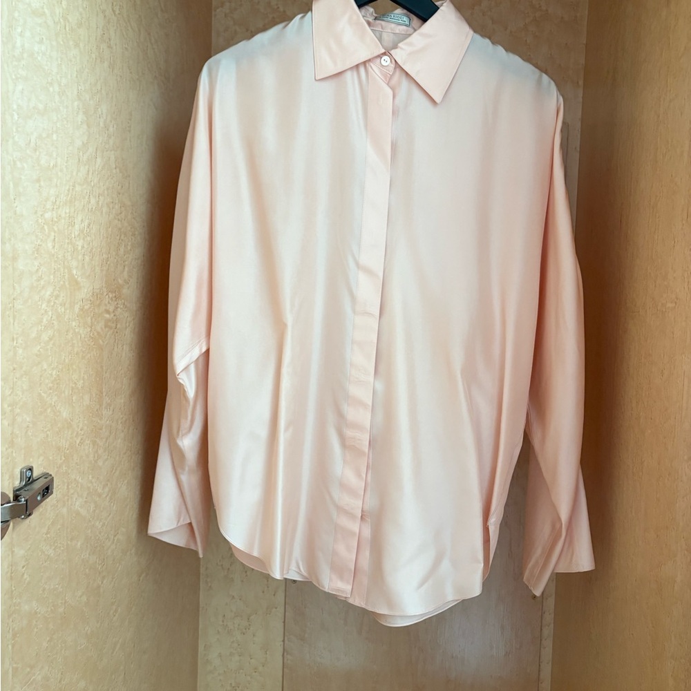 Nina Ricci Blush Satin Blouse